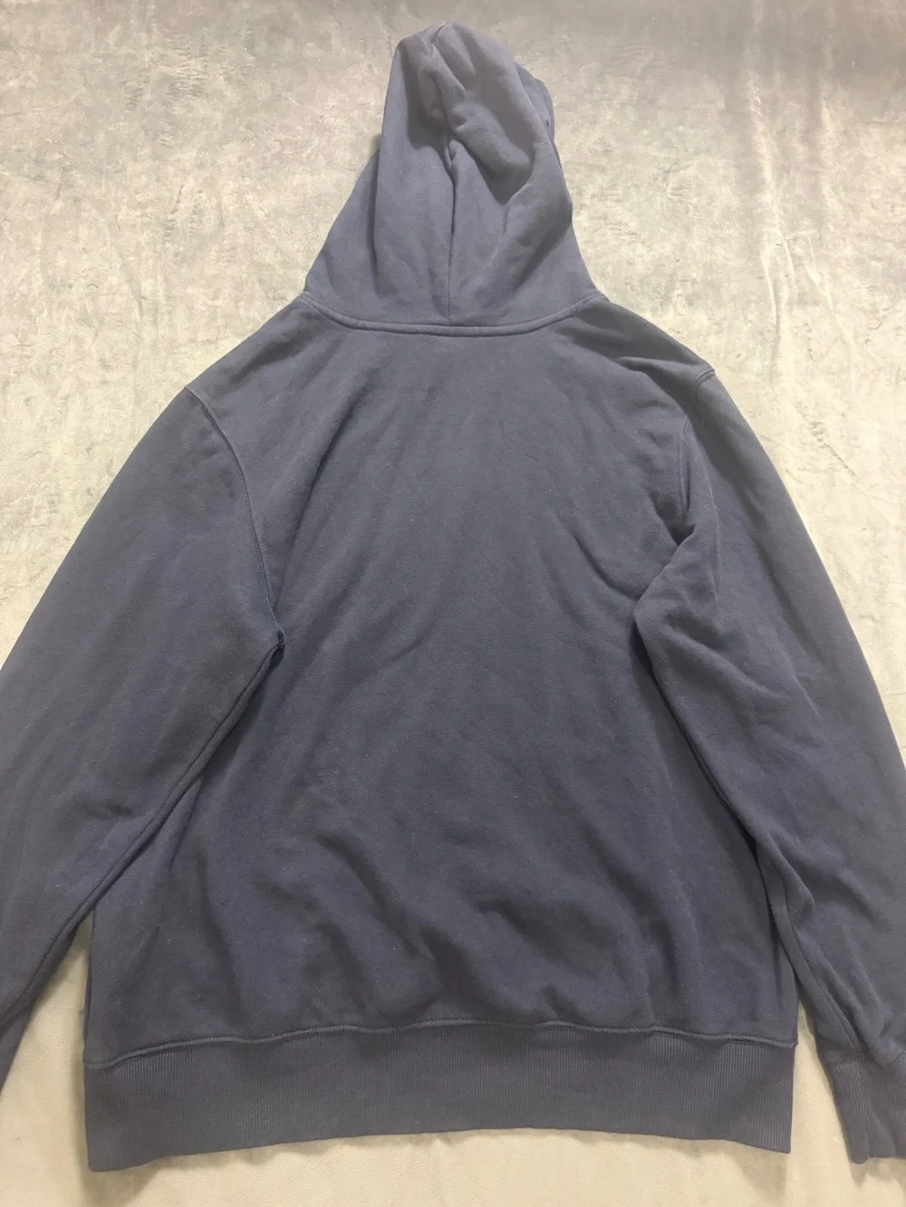 The North Face Men's Blue Graphic Logo Pullover Hoodie Fleece Cotton L